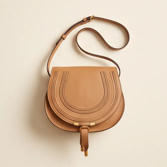Saifi tan leather shoulder bag