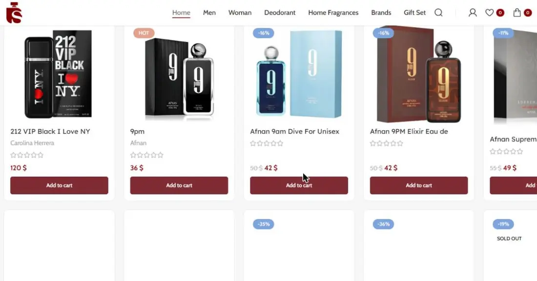 Spot Perfumes — homepage